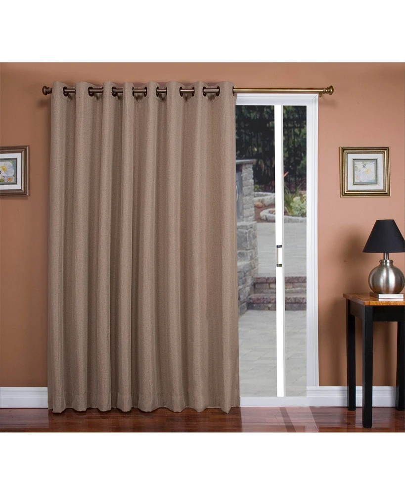 Ricardo Tacoma Double Black Out Grommet Curtain Patio Panel w/Wand 106"W x 84"L