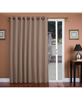 Ricardo Tacoma Double Black Out Grommet Curtain Patio Panel w/Wand 106"W x 84"L