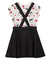 Disney Toddler Girls Minnie Hearts Short Sleeve T-shirt and Dress, 2 Pc. Set