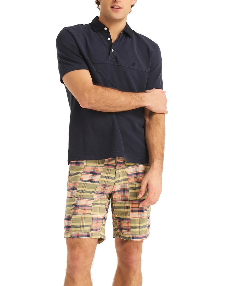 Nautica Men's Plaid Patchwork 8.5" Shorts