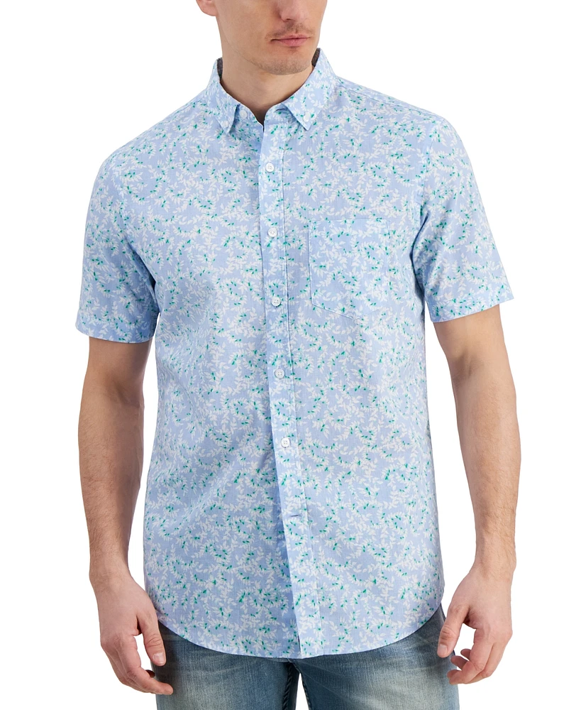 Club Room Men's Vine Patterned Short-Sleeve Shirt, Created for Macy's