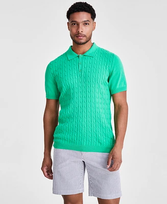 Club Room Men's Regular-Fit Sweater-Knit Polo Shirt, Created for Macy's
