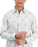 Club Room Men's Folara Paisley-Print Refined Cotton Shirt, Created for Macy's