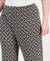 Jm Collection Plus Francesca Foulard Knit Pants, Created for Macy's