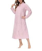 Ink+Ivy Women's Front Zipper Plush Robe