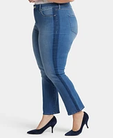 Nydj Plus Marilyn Straight High Rise Ankle Jeans