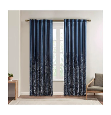 Madison Park Andora Botanical Embroidered Curtain Panel