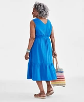 Style & Co Plus Sleeveless Cotton Maxi Dress, Created for Macy's