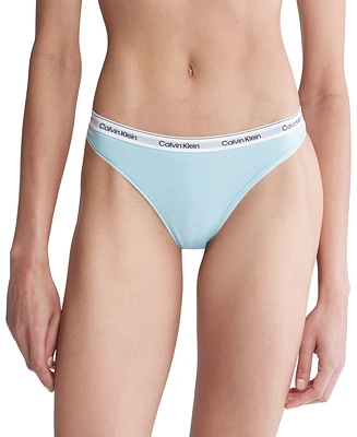 Calvin Klein Women's Modern Logo Low-Rise Thong Underwear QD5043