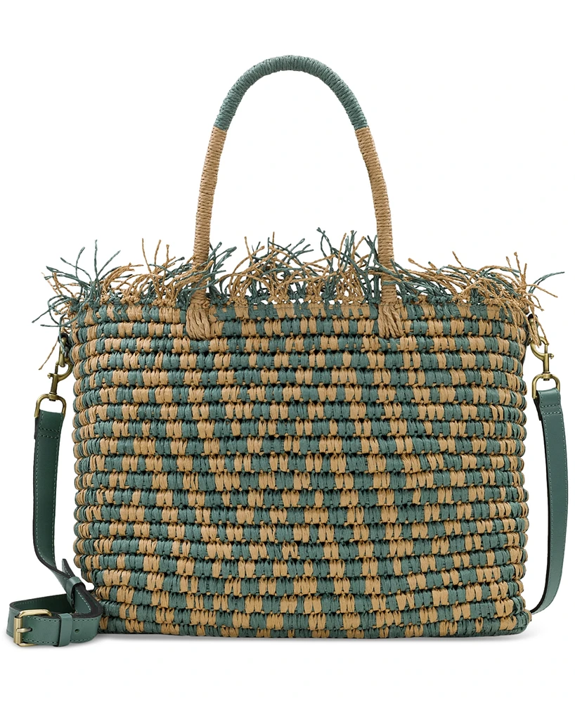 Patricia Nash Villora Medium Straw Top Handle Bag