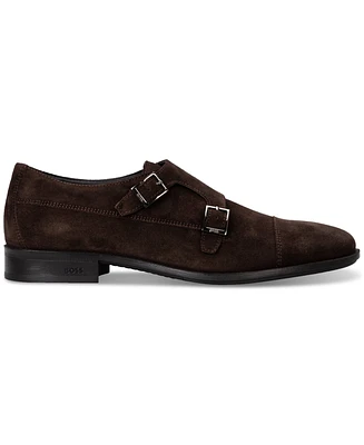 Boss by Hugo Boss Men's Colby Double Monk Strap Suede Dress Shoes