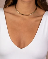 by Adina Eden Solid Collar Choker Necklace