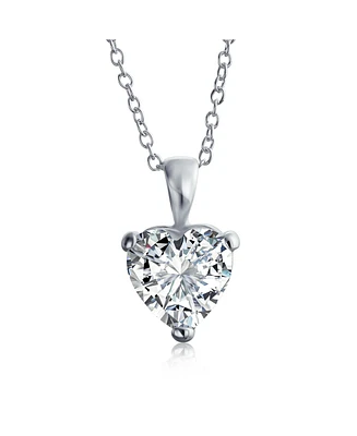 Timeless Elegance: 5CT Heart-Shaped Bridal Solitaire Pendant Necklace - .925 Sterling Silver, Aaa Cz Cubic Zirconia, for Women Teen