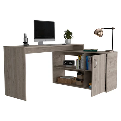 Simplie Fun Ridley 2-Shelf L-Shaped Writing Desk