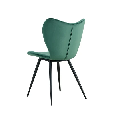 Simplie Fun Dining Chairs Set Of 2, Pu Chair Modern Kitchen Chair With Metal Leg