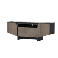 Simplie Fun 63" Tv Stand with Led Lights, Storage Cabinet & Shelves