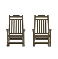 Merrick Lane Set Of 2 Hillford Poly Resin Indoor/Outdoor Rocking Chairs