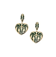 Sohi Women's Gold Heart Drop Earrings