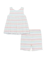 Little Me Baby Girls Stripe Knit Play Set