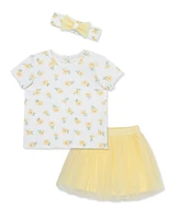 Little Me Baby Girls Daisy Fashion Skort Set with Headband