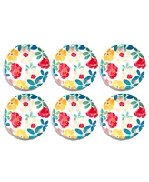 TarHong Audrey Floral Salad Plates, Set of 6