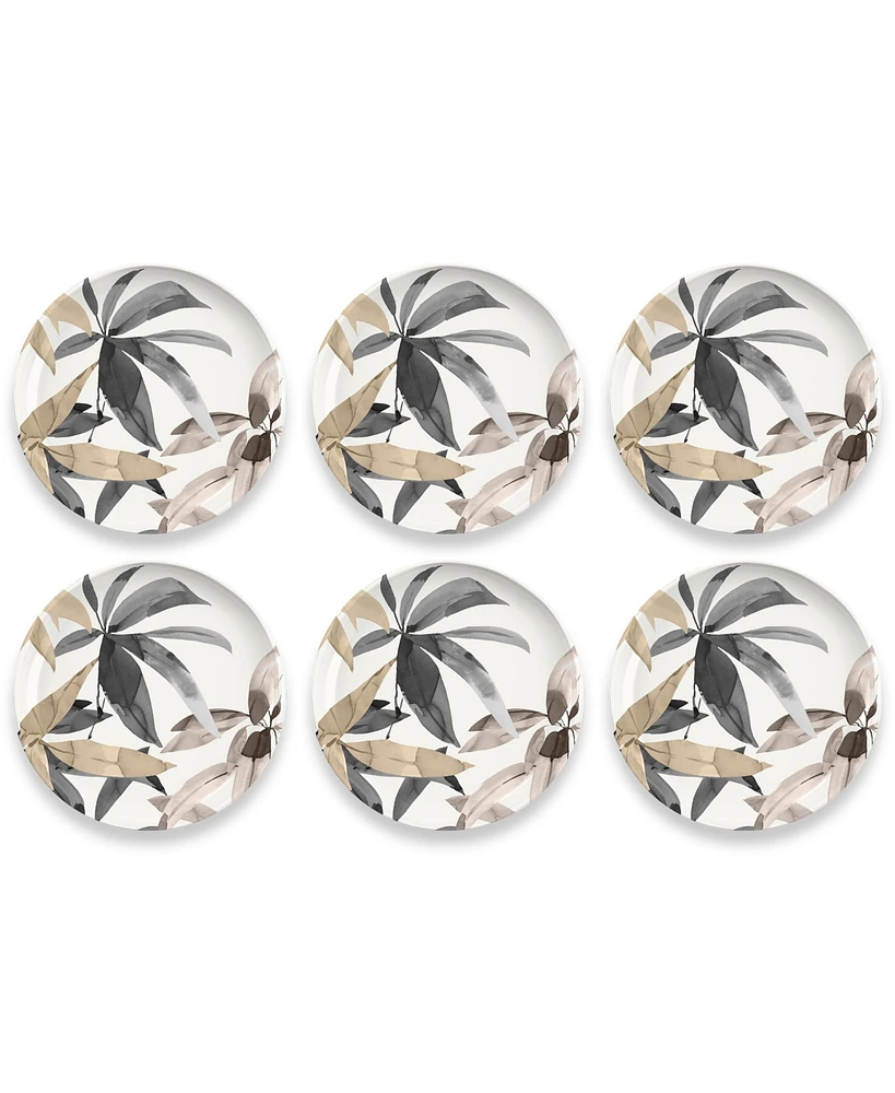 TarHong Bali Leaves Salad Plates Merge, Set of 6