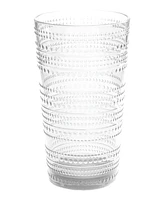 TarHong Beaded Jumbo Cobalt Glasses, Set of 6