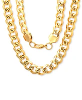 Steeltime Men's Gold-Tone Cuban 24" Link Necklace