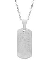 Steeltime Men's Serenity Prayer 24" Pendant Necklace