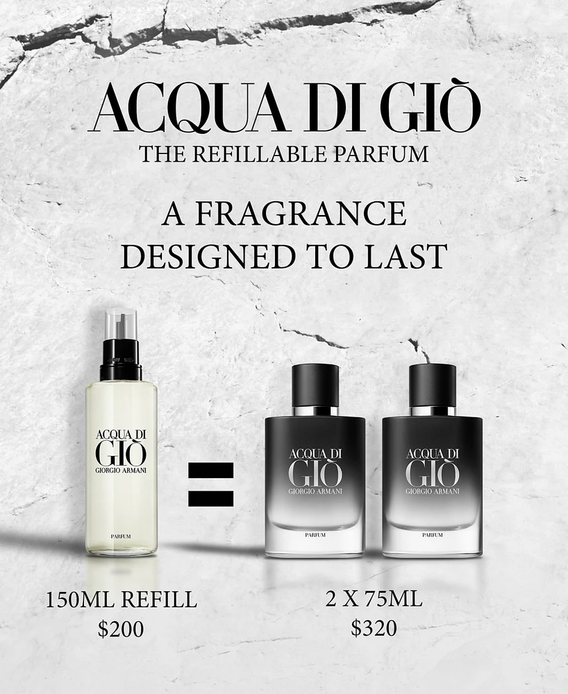Armani Beauty Men's Acqua di Gio Parfum Refill, 5 oz.