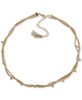 lonna & lilly Gold-Tone Pave Twisted Collar Necklace, 16" + 3" extender