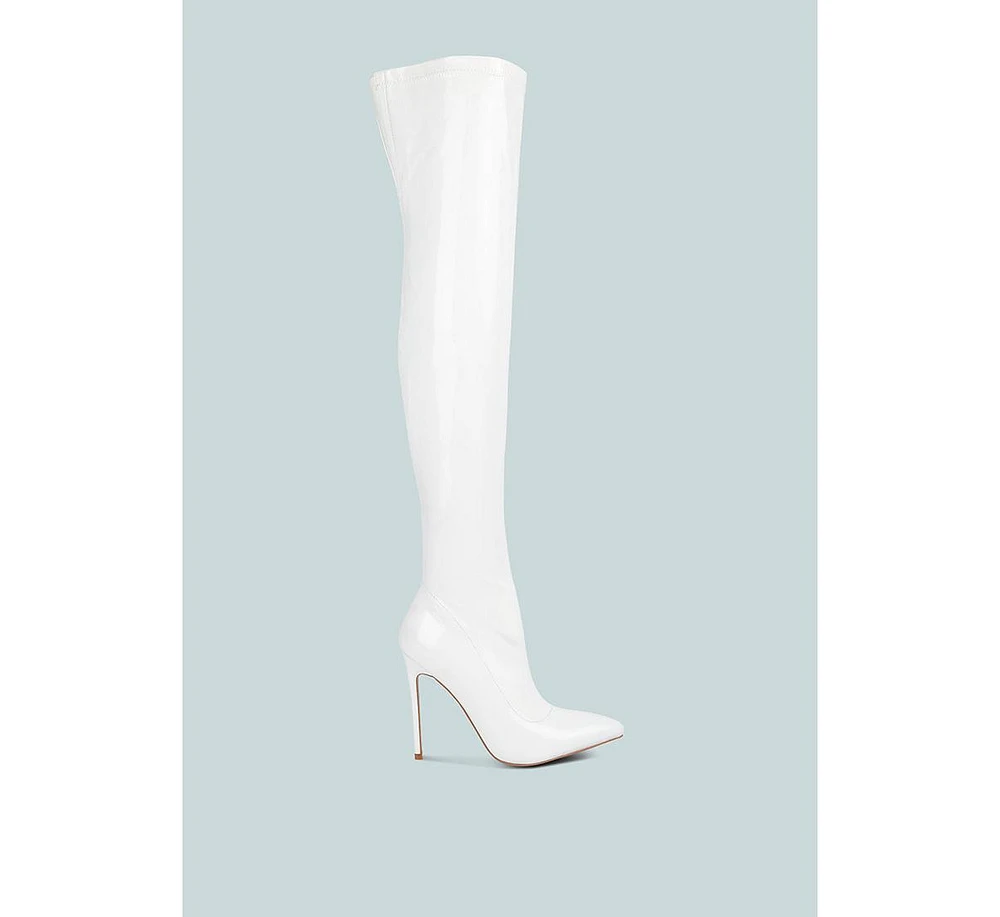Riggle Long Patent Pu High Heel Boots