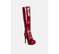 Daphne stiletto heeled mid calf boots