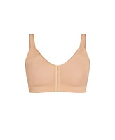 Plus Comfort Cotton Wire Free Front Close Bra