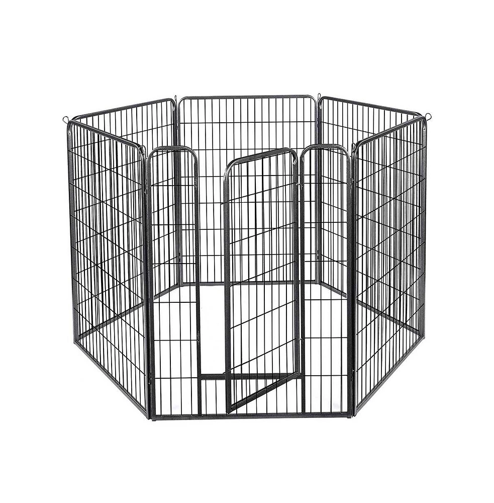 Yescom Heavy Duty Pet Playpen 6 Panel 28"x47" Dog Playpen Pet Pen Exercise Kennel Rv Camping Barrier Fence Cage for Small Medium Large Dogs