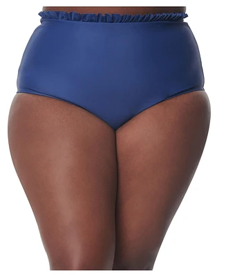 Plus Ruffled High Waist Cape May Swim Bottoms