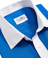 Tayion Collection Men's Slim-Fit Trim Solid Dress Shirt