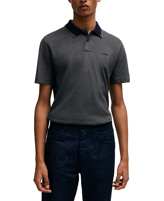 Boss by Hugo Men's Oxford-Pique Cotton Relaxed-Fit Polo Shirt