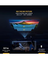 Kodak Flik X1 100” Mini Projector, Portable Pico Projector - Black