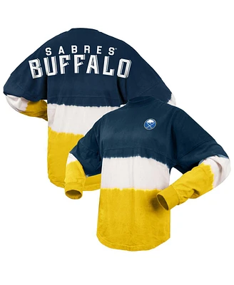 Women's Spirit Jersey Navy, Gold Buffalo Sabres Ombre Long Sleeve T-shirt