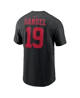 Men's Nike Deebo Samuel Black San Francisco 49ers Super Bowl Lviii Patch Player Name and Number T-shirt