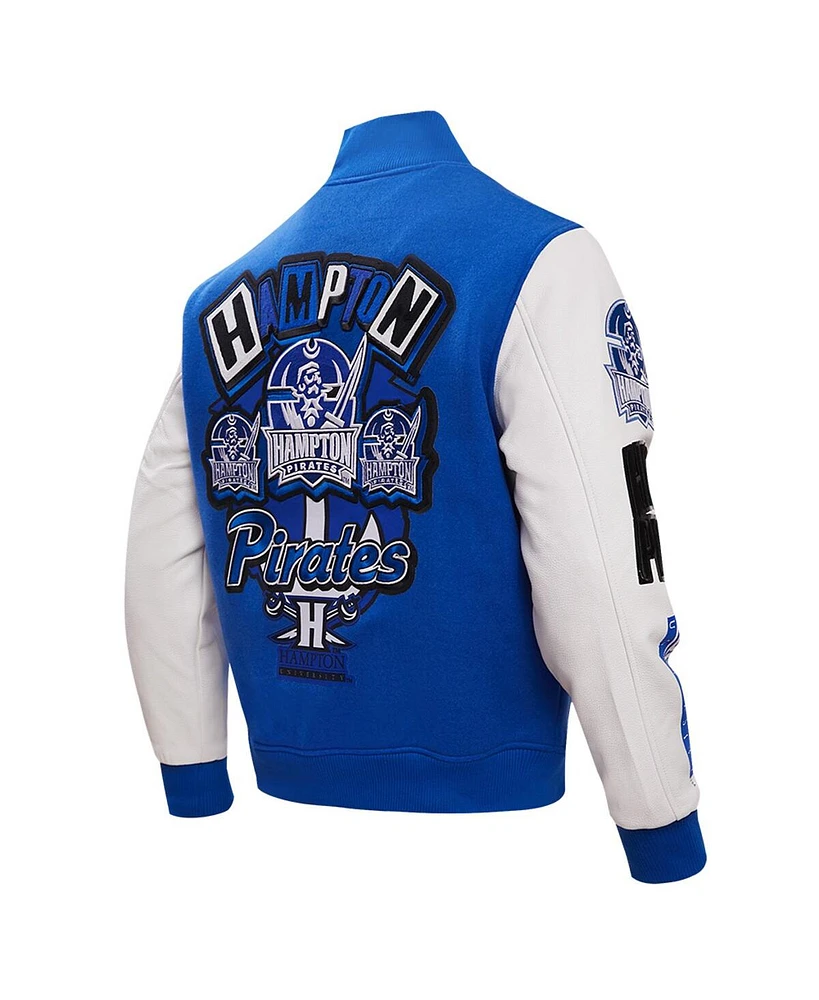 Men's Pro Standard Royal Hampton Pirates Homecoming Varsity Full-Snap Jacket