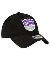 Men's New Era Black Sacramento Kings Team 2.0 9TWENTY Adjustable Hat