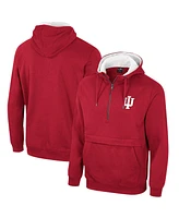 Men's Colosseum Crimson Indiana Hoosiers Half-Zip Hoodie