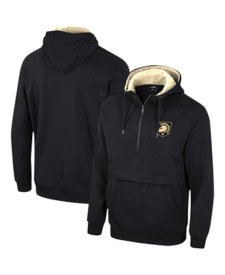 Men's Colosseum Black Army Knights Half-Zip Hoodie