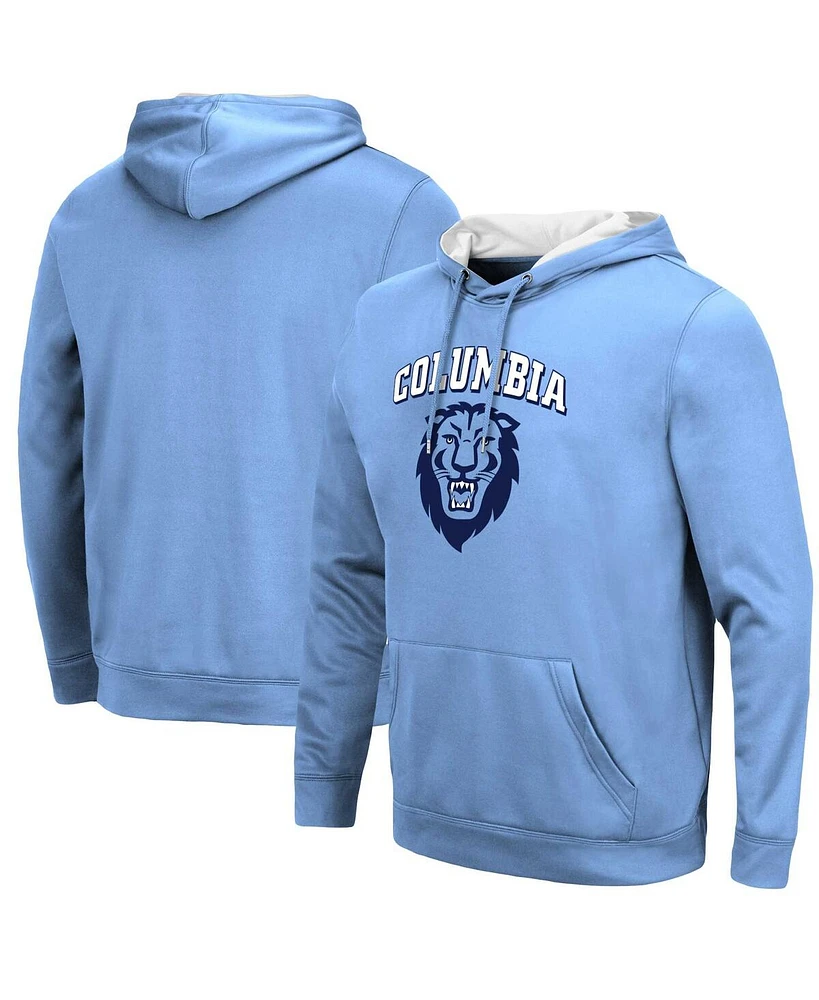 Men's Colosseum Light Blue Columbia University Resistance Pullover Hoodie