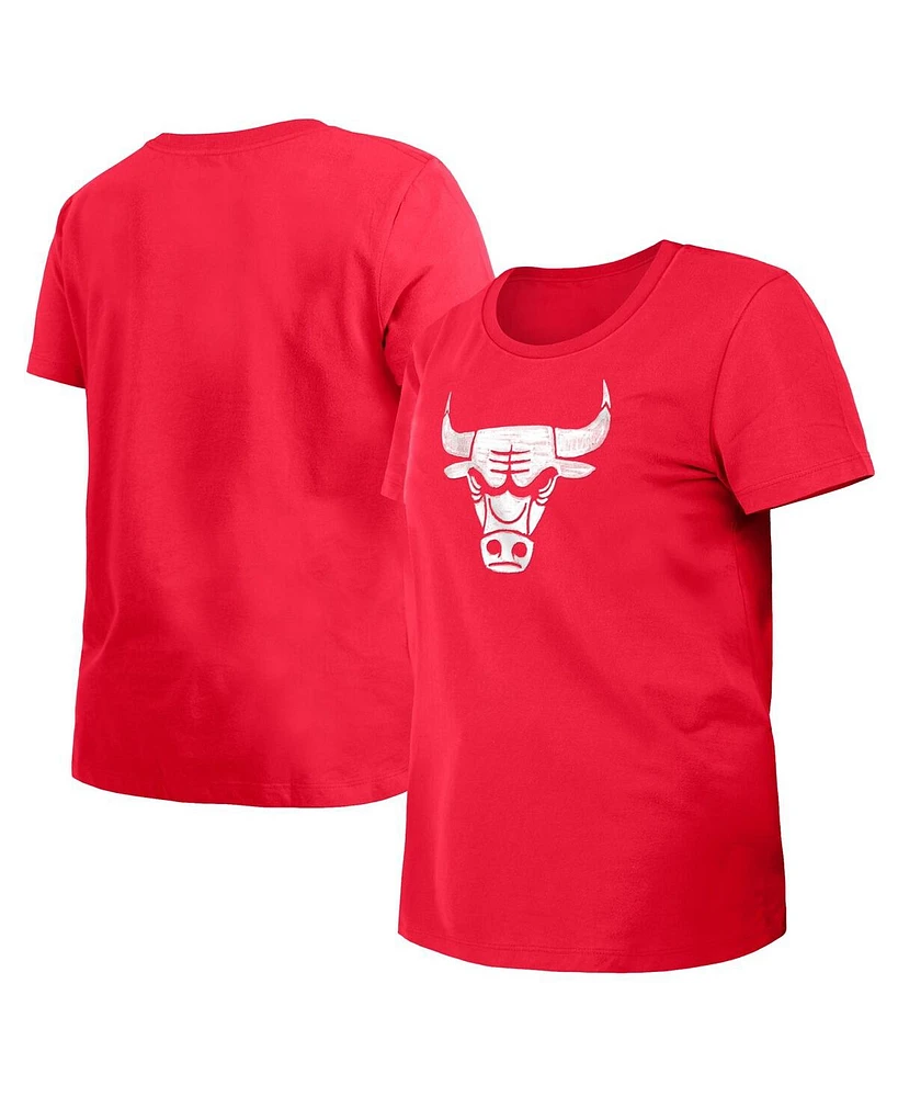 Women's New Era Red Chicago Bulls 2023/24 City Edition T-shirt