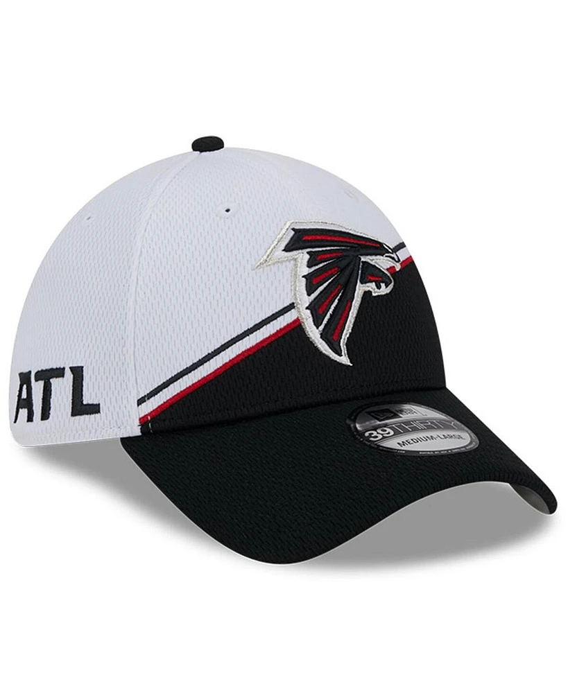 Men's New Era White, Black Atlanta Falcons 2023 Sideline 39THIRTY Flex Hat