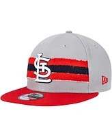 Men's New Era Gray, Red St. Louis Cardinals Band 9FIFTY Snapback Hat