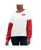 Women's G-iii 4Her by Carl Banks White San Francisco 49ers A-Game Pullover Sweatshirt